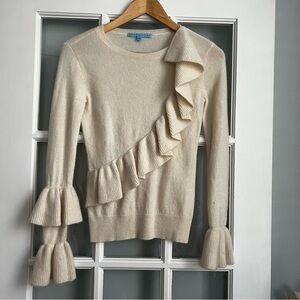 ANTONIO MELANI Cream Ruffle Sweater